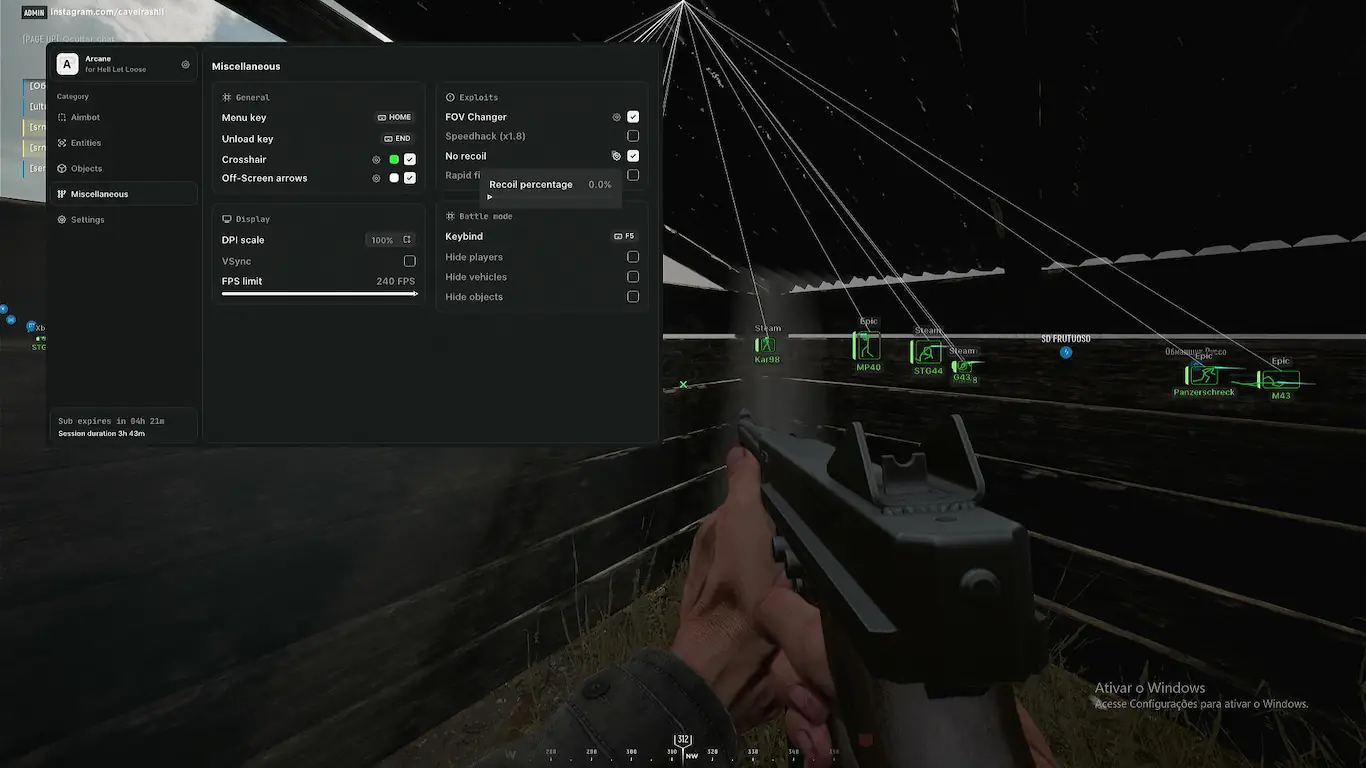 Screenshot 23 do cheat Hell Let Loose Arcane para Hell Let Loose